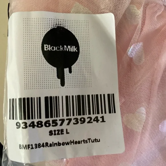 Blackmilk “RAINBOW HEARTS TUTU” Size Large L NWT